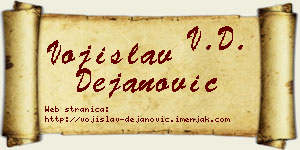Vojislav Dejanović vizit kartica